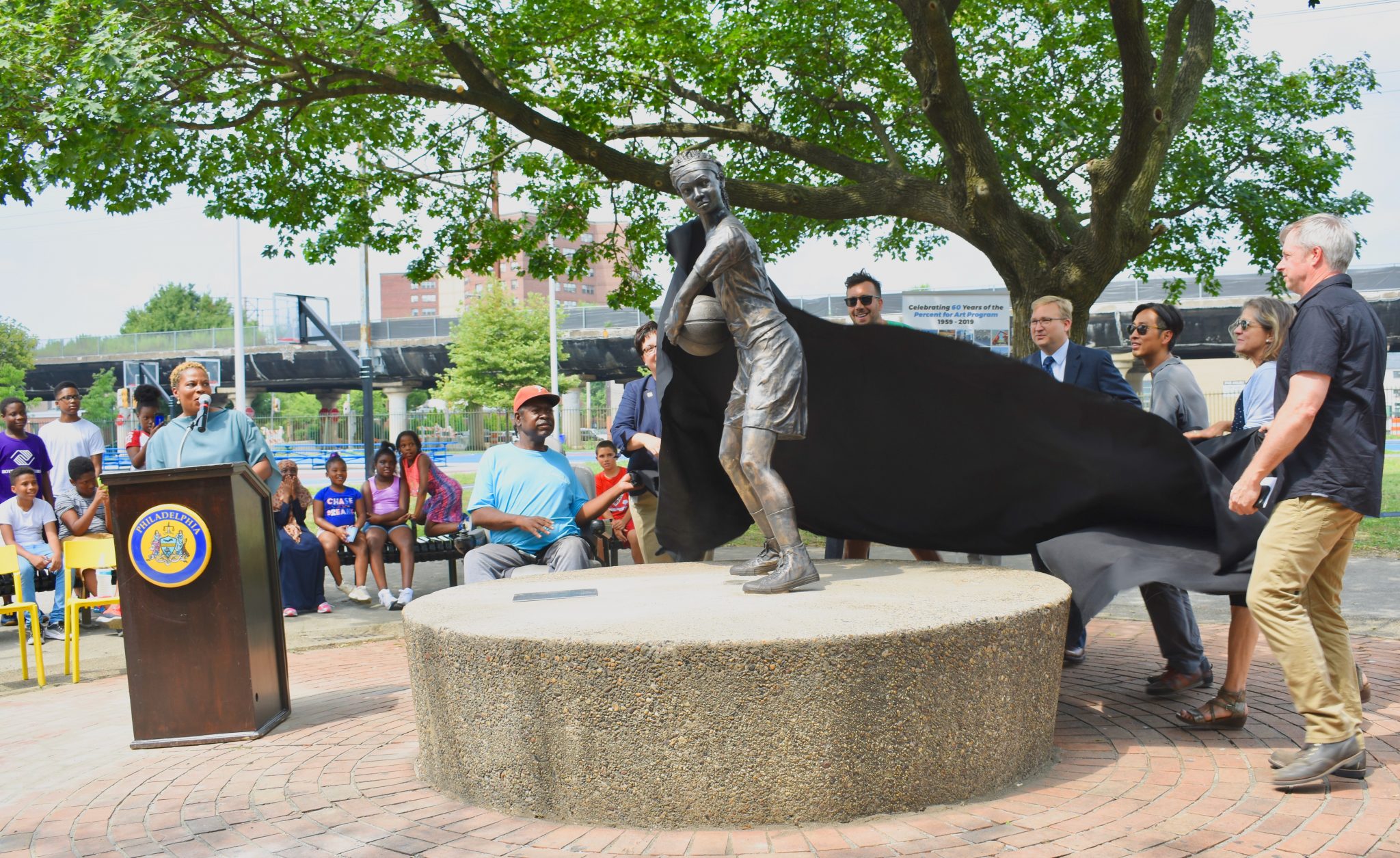 First public art portraying an individual African-American girl unveiled at Smith Playground
