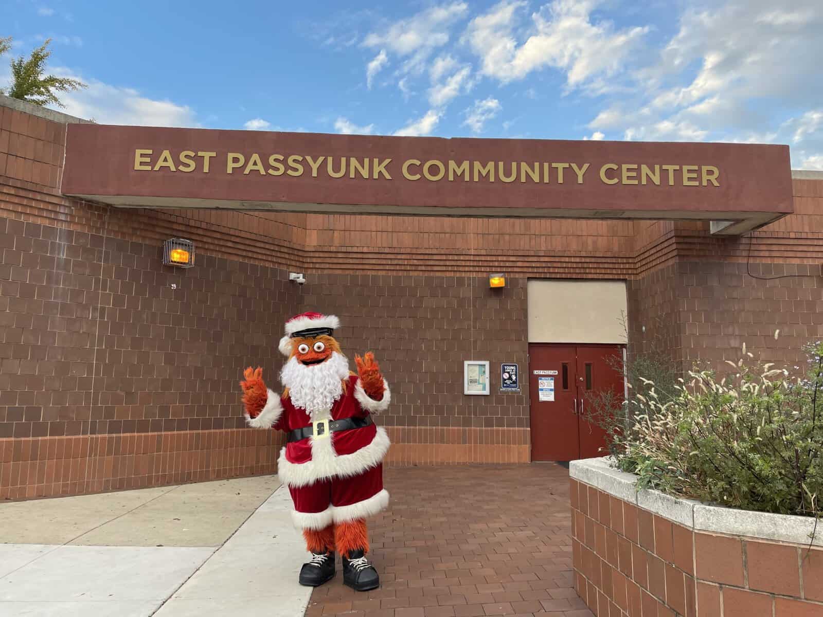 Gritty Claus helping spread Tinseltown cheer