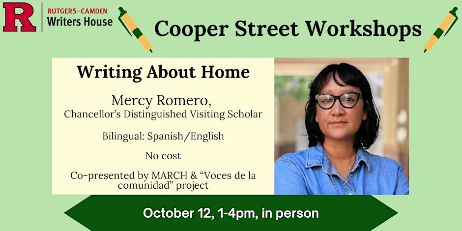 Cooper Street Workshop: Writing About Home / Escribir sobre el hogar