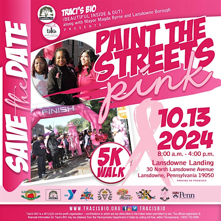 "Paint The Streets Pink"2nd Cancer Awareness 5k Walk